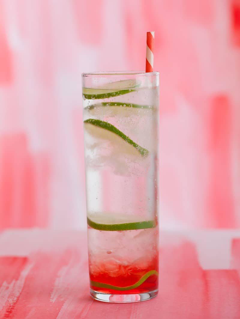 A recipe for a Cherry Gin and Tonic cocktail.