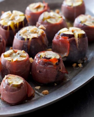 A recipe for Bleu Cheese Stuffed Figs wrapped in Proscuitto.