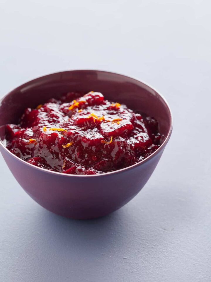 A recipe for Cinnamon and Star Anise Infused Cranberry Sauce.