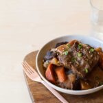 A recipe for Galbi Jim, which is a Korean style braised short rib.