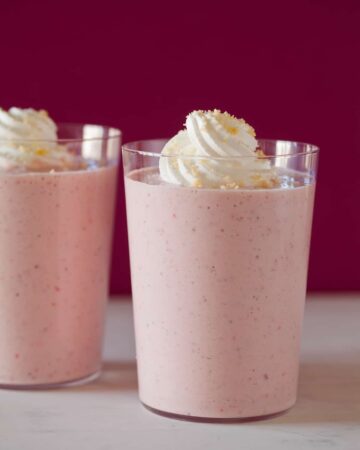 A recipe for a Roasted Strawberry Shortcake Shake