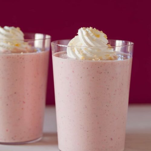 A recipe for a Roasted Strawberry Shortcake Shake