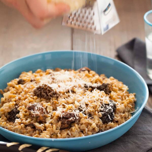 Wild Mushroom Farro Risotto | Risotto recipe | Spoon Fork Bacon