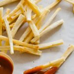 Baked Yucca Fries with Grilled Banana Ketchup