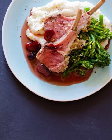 A recipe for a Roasted Rack of Lamb.