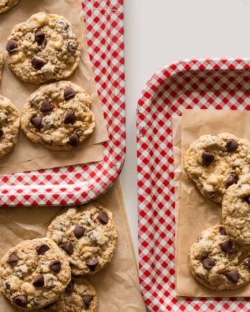 A recipe for Chocolate Chip Rice Krispies Treat Cookies.
