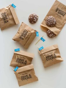 Cookie gift bags with 