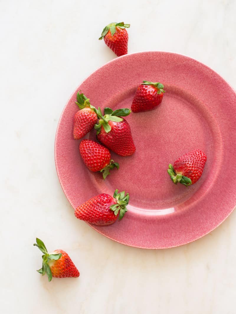 Fresh strawberries used for our Deviled Hearts recipe.