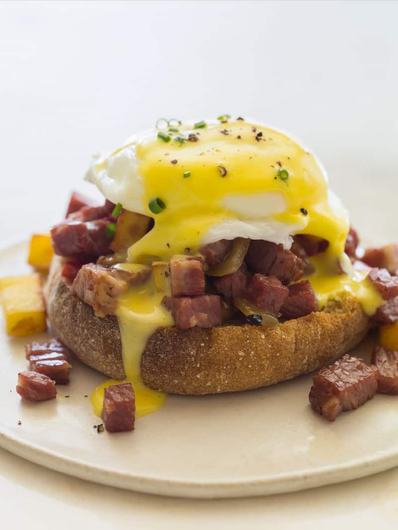 Corned Beef hash Eggs Benedict recipe.