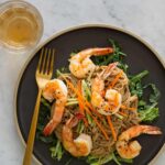 Almond Butter Soba Noodles with Garlic Shrimp