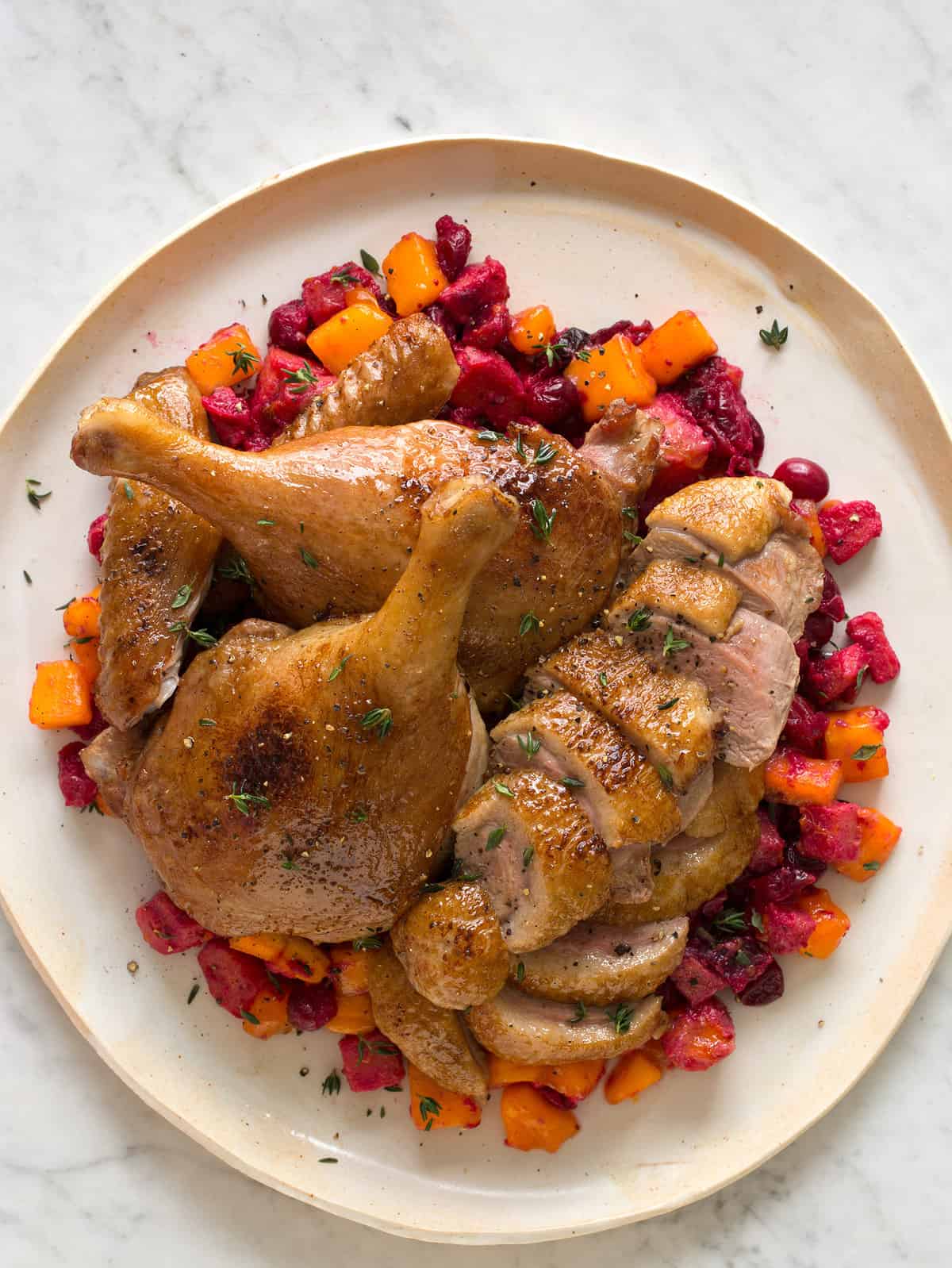 Roast Duck with Cranberry Glaze - Oven Roasted Whole Duck by Flawless Food