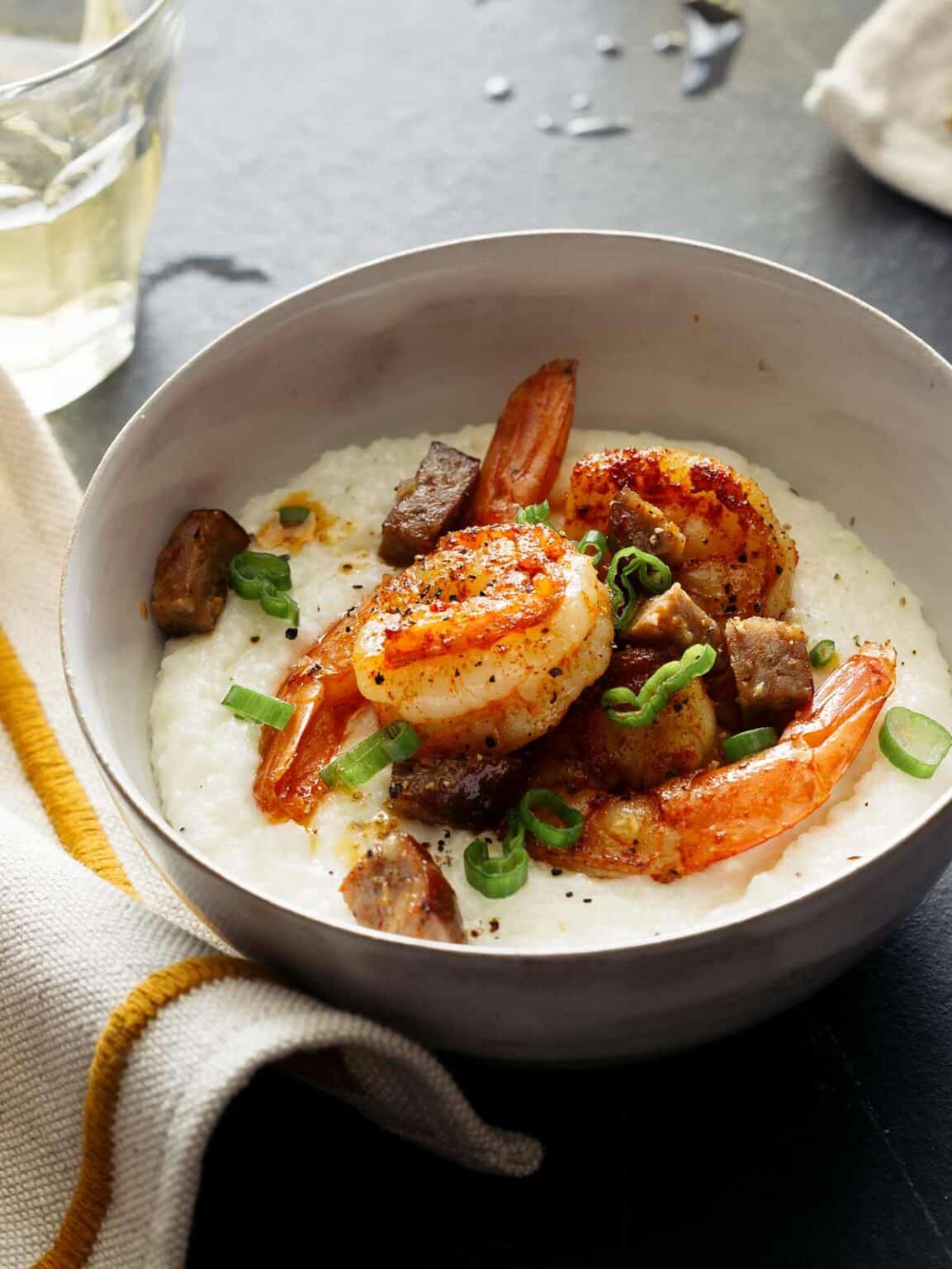Shrimp and Grits Recipe Spoon Fork Bacon