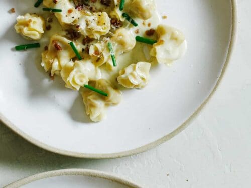 Caramelized Apple and Herb Fiocchi with a Gorgonzola Cream Sauce