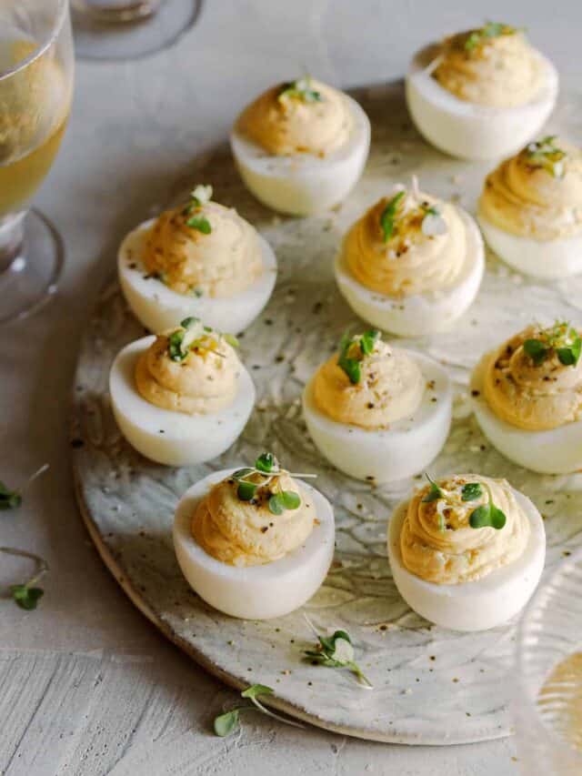 Caramelized Onion and Herb Deviled Eggs