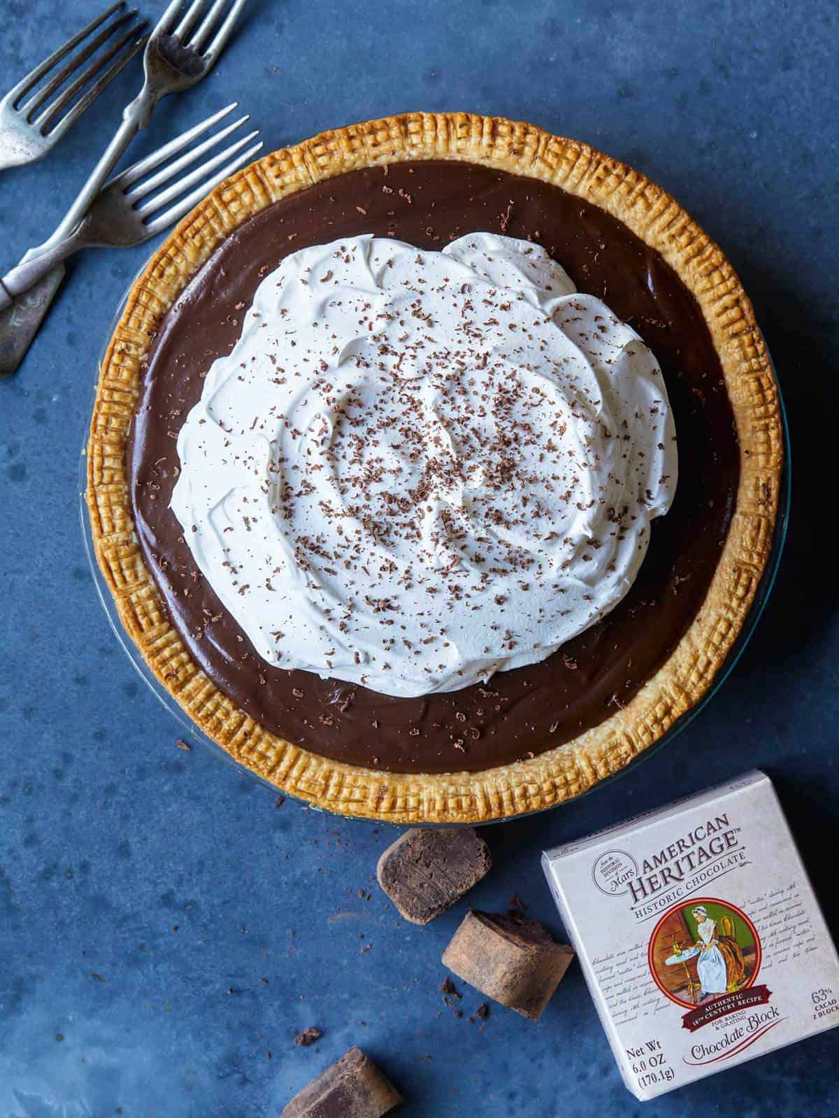 Chocolate Cream Pie Spoon Fork Bacon
