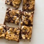 Sliced oatmeal s'mores bars.