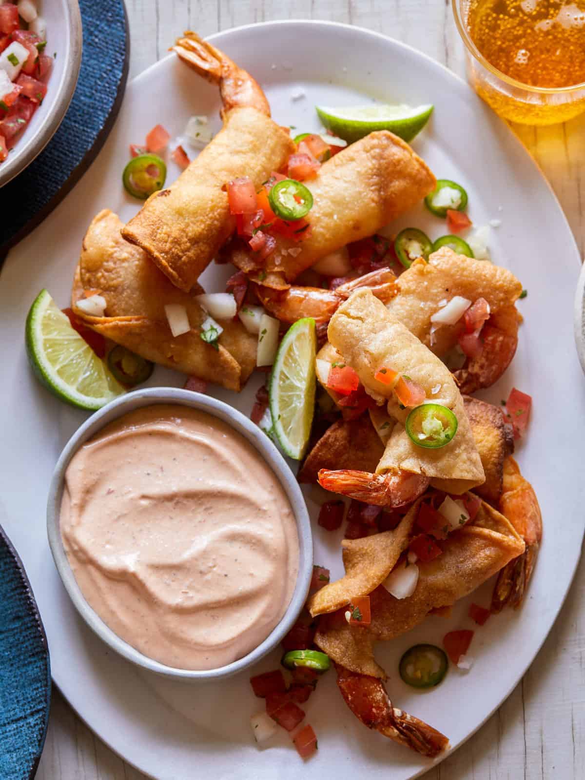 Shrimp Taquitos with Creamy Chipotle Sauce