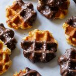 Salted chocolate dipped liege waffles.