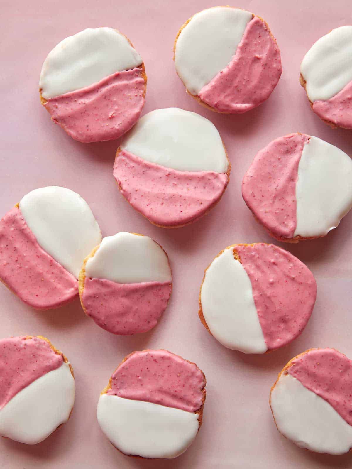 Pink and White Valentines Day Cookies Spoon Fork Bacon