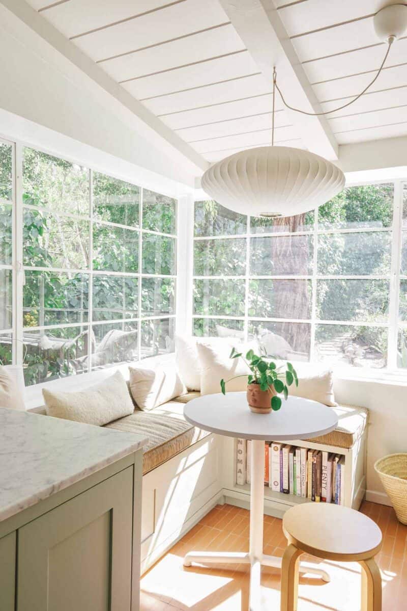 Eat in kitchen nook with big windows and natural light.