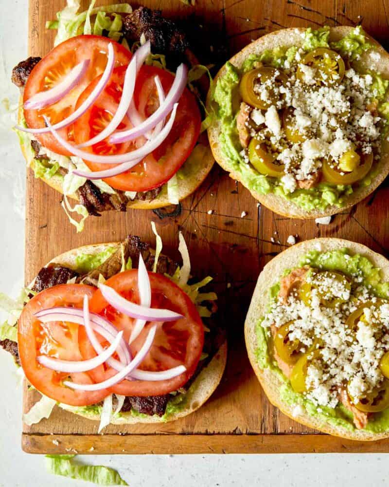 cotija cheese for a carne asada sandwich