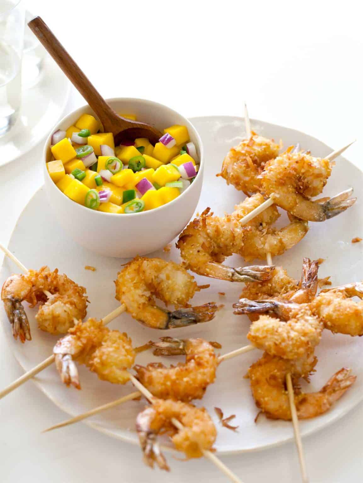 Shrimp Toast Nuggets Appetizer recipe Spoon Fork Bacon
