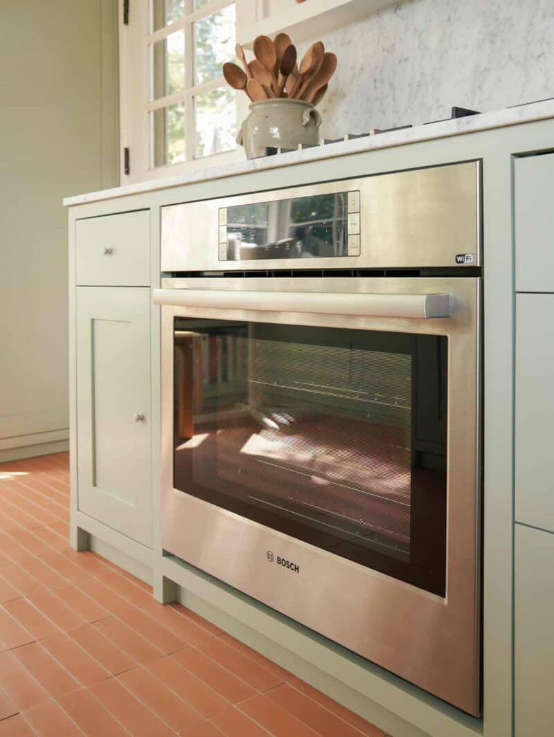 Bosch wall oven inset with cabinetry. 