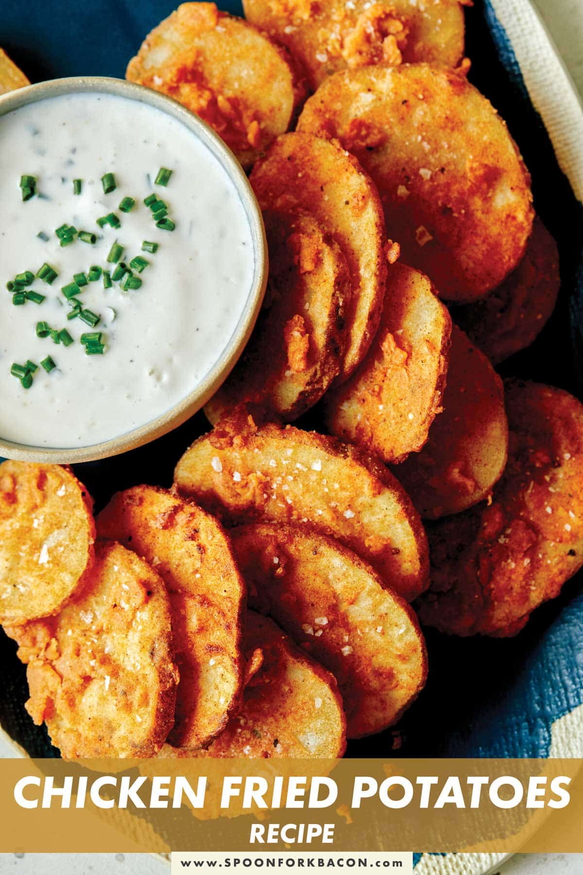 Chicken Fried Potatoes Appetizer recipe Spoon Fork Bacon