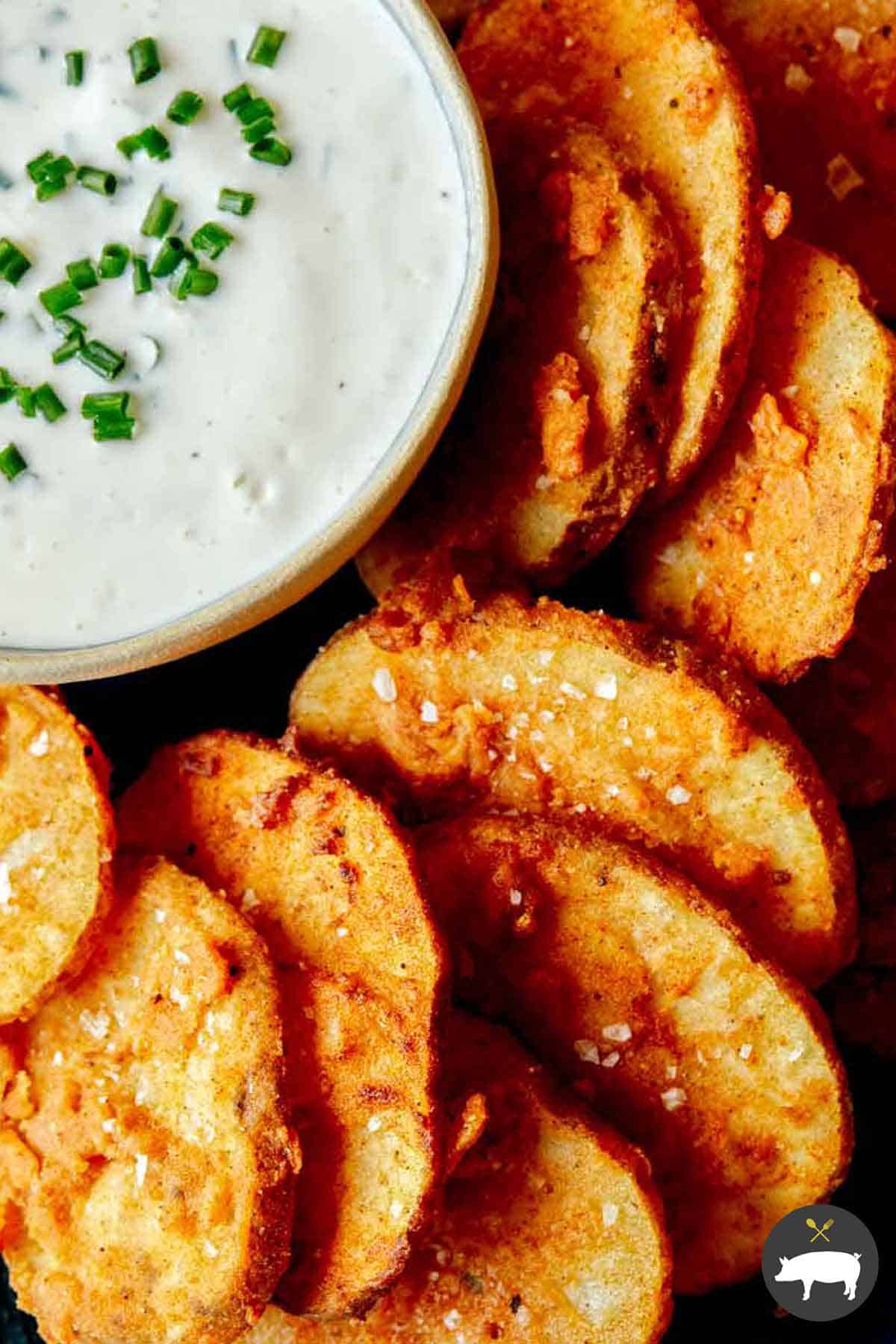 Chicken Fried Potatoes | Appetizer recipe | Spoon Fork Bacon