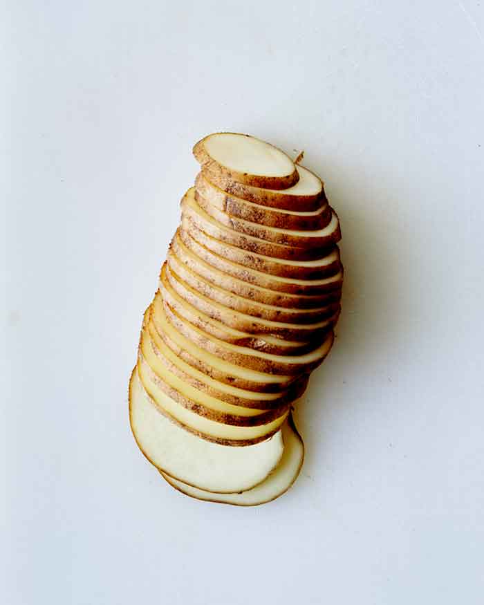 Perfectly sliced potatoes for our Chicken Fried Potatoes recipe.