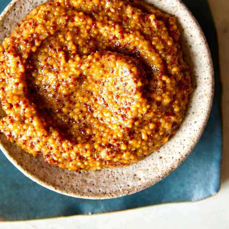 Homemade Whole Grain Mustard Spoon Fork Bacon