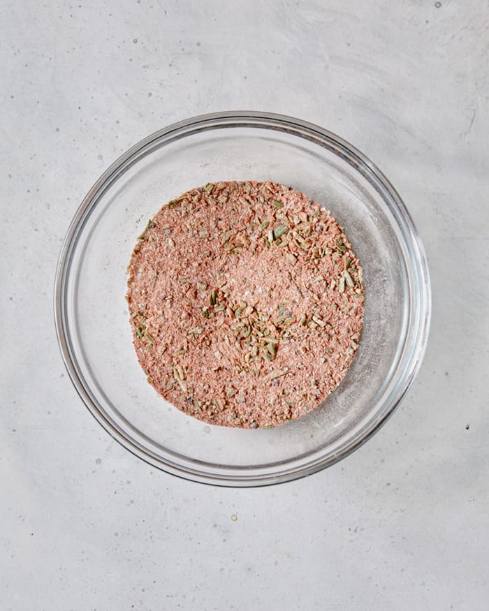 All tri tip dry rub ingredients combined in a bowl.