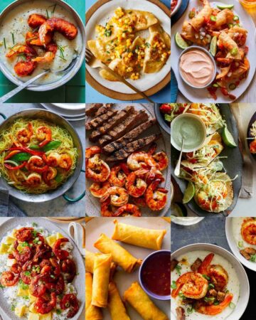 A collage of our best shrimp recipes.