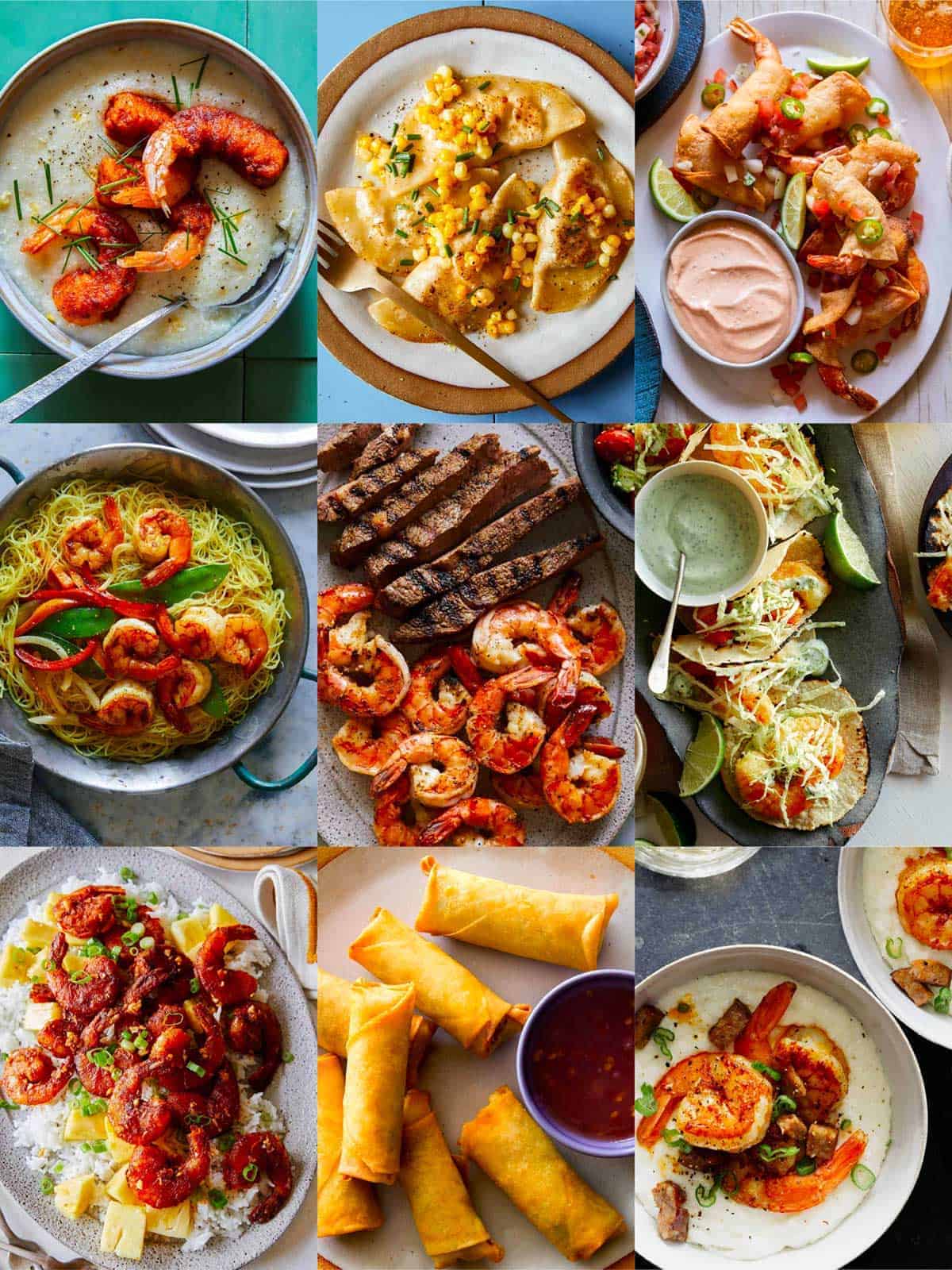 A collage of our best shrimp recipes. 