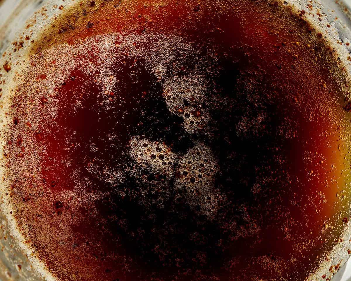 Browned Butter in a glass bowl up close so you can see the color. 