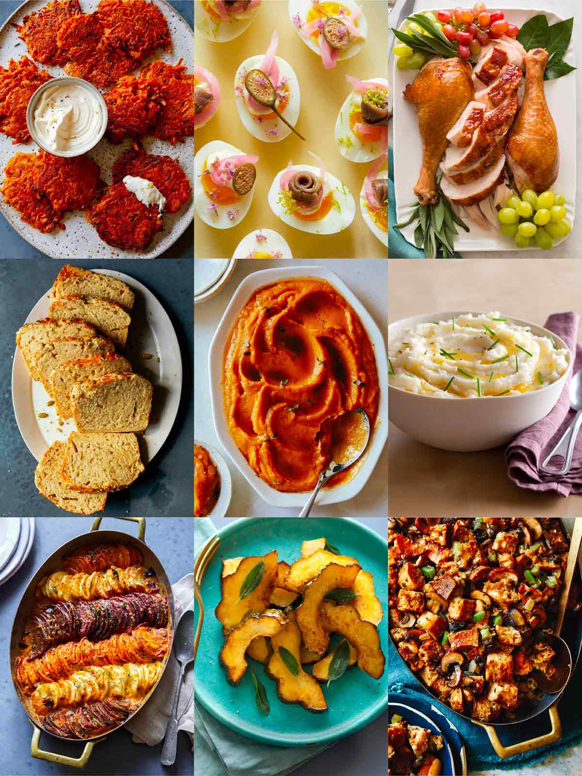 A collage of our best Thanksgiving recipes. 