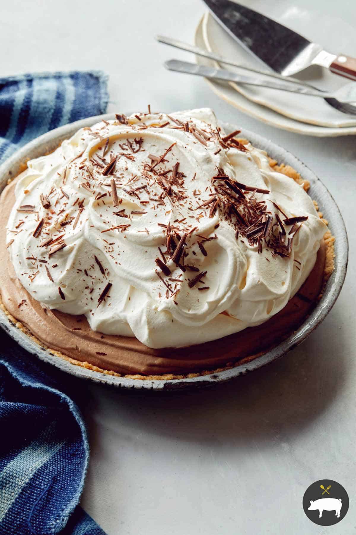 French Silk Pie Recipe Spoon Fork Bacon