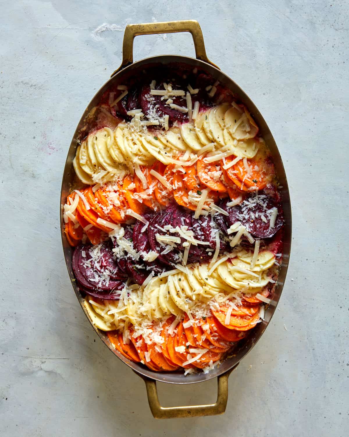 Easiest Way to Prepare Delicious Cheesy Root Vegetable Bake