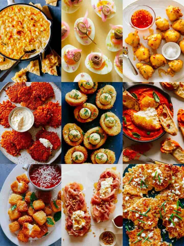 A collage of Christmas Appetizer recipes!