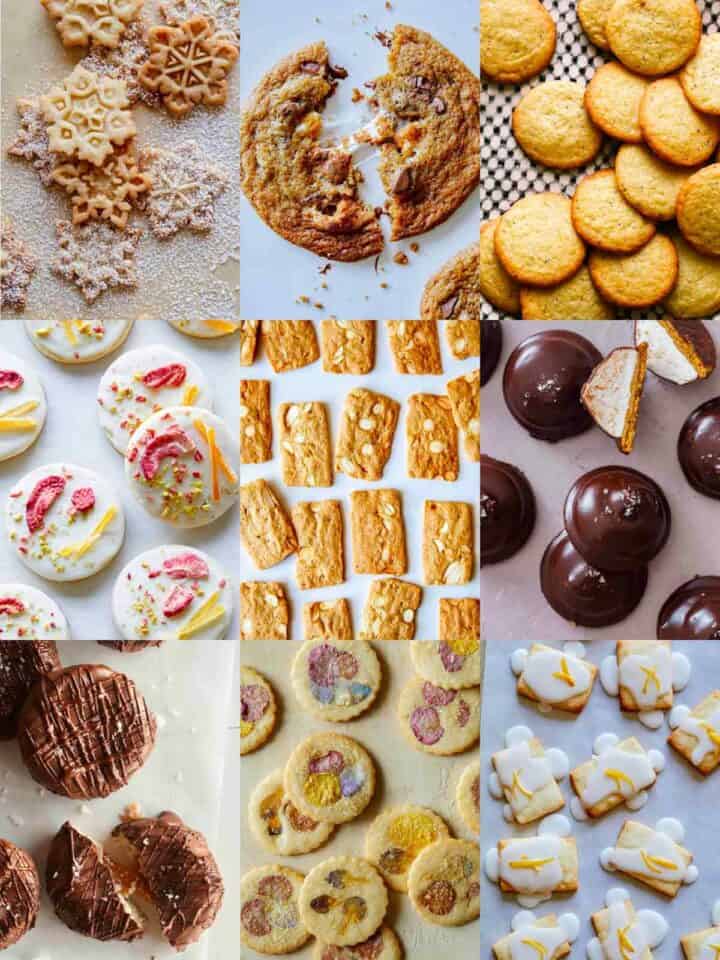 A collage of cookies perfect to make for Christmas.
