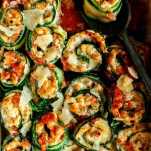 Our best dinner ideas these zucchini lasagna roll ups.