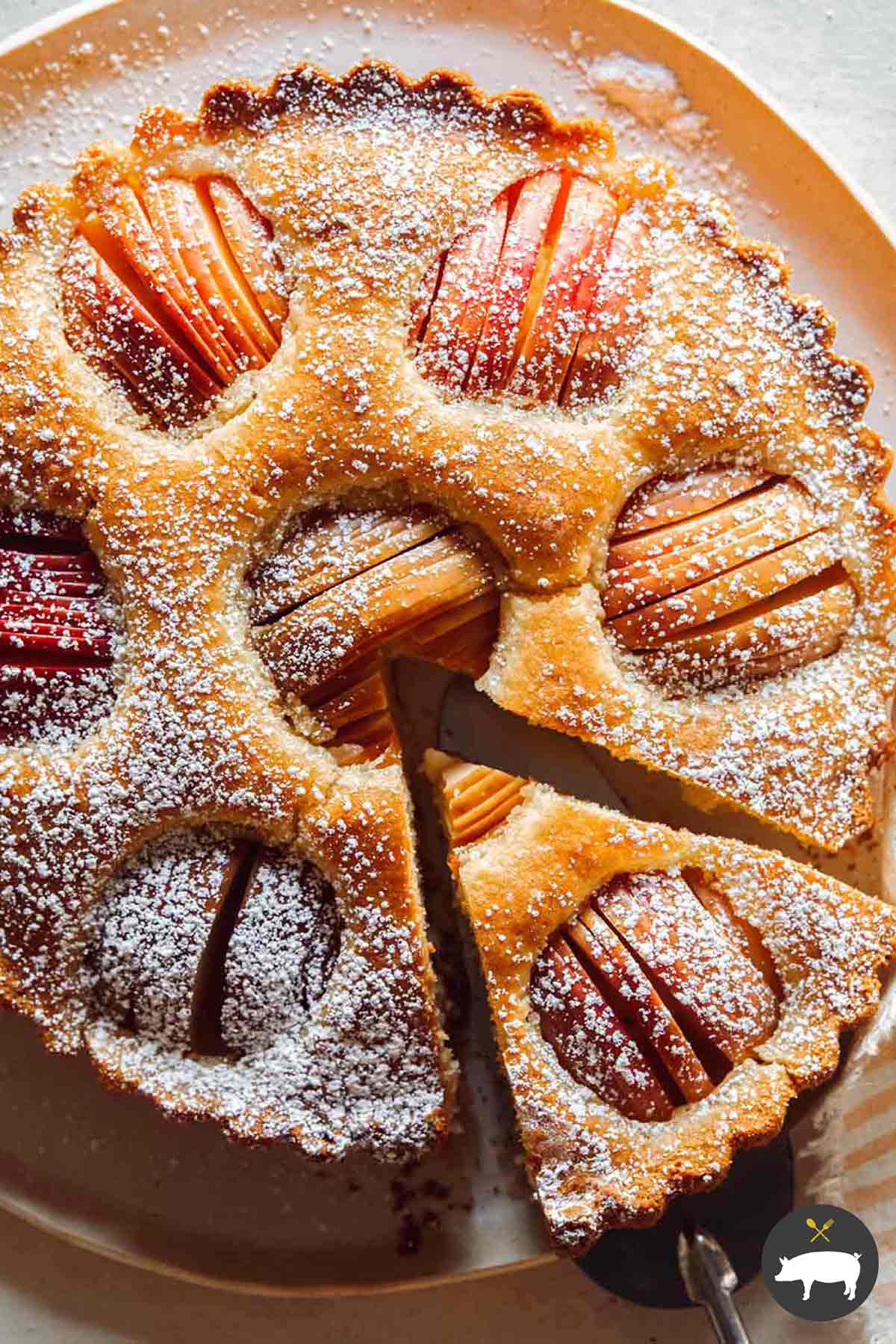 German Apple Cake Spoon Fork Bacon