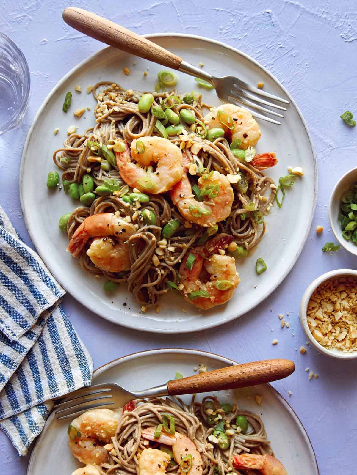 Sesame Peanut Soba Noodle Salad