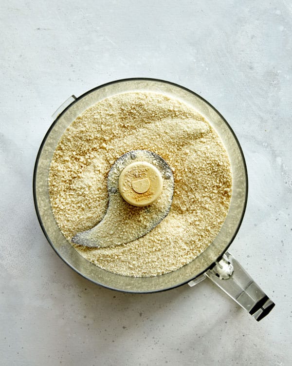 Panko in a food processor to make the coating for buffalo cauliflower.