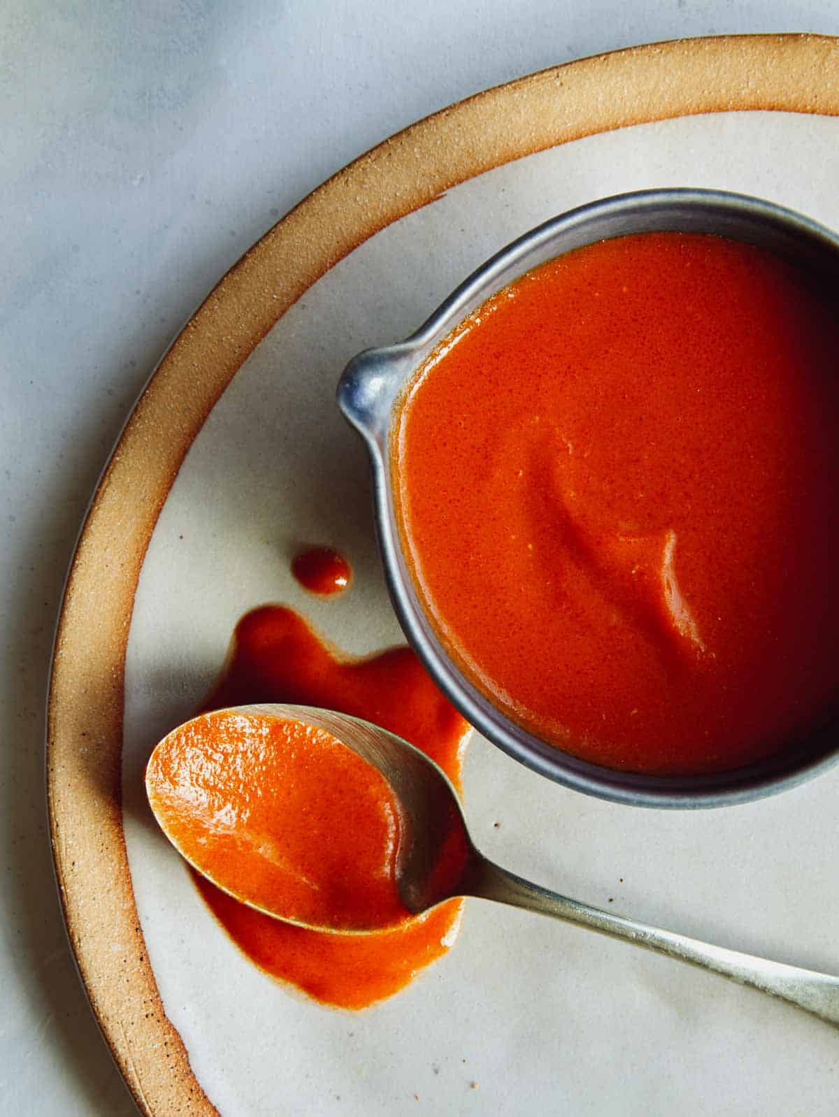 Buffalo sauce recipe in a bowl.