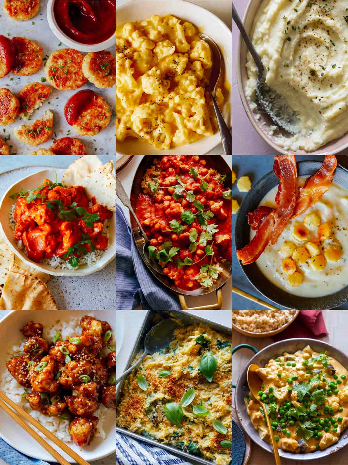 A collage of our best cauliflower recipes!