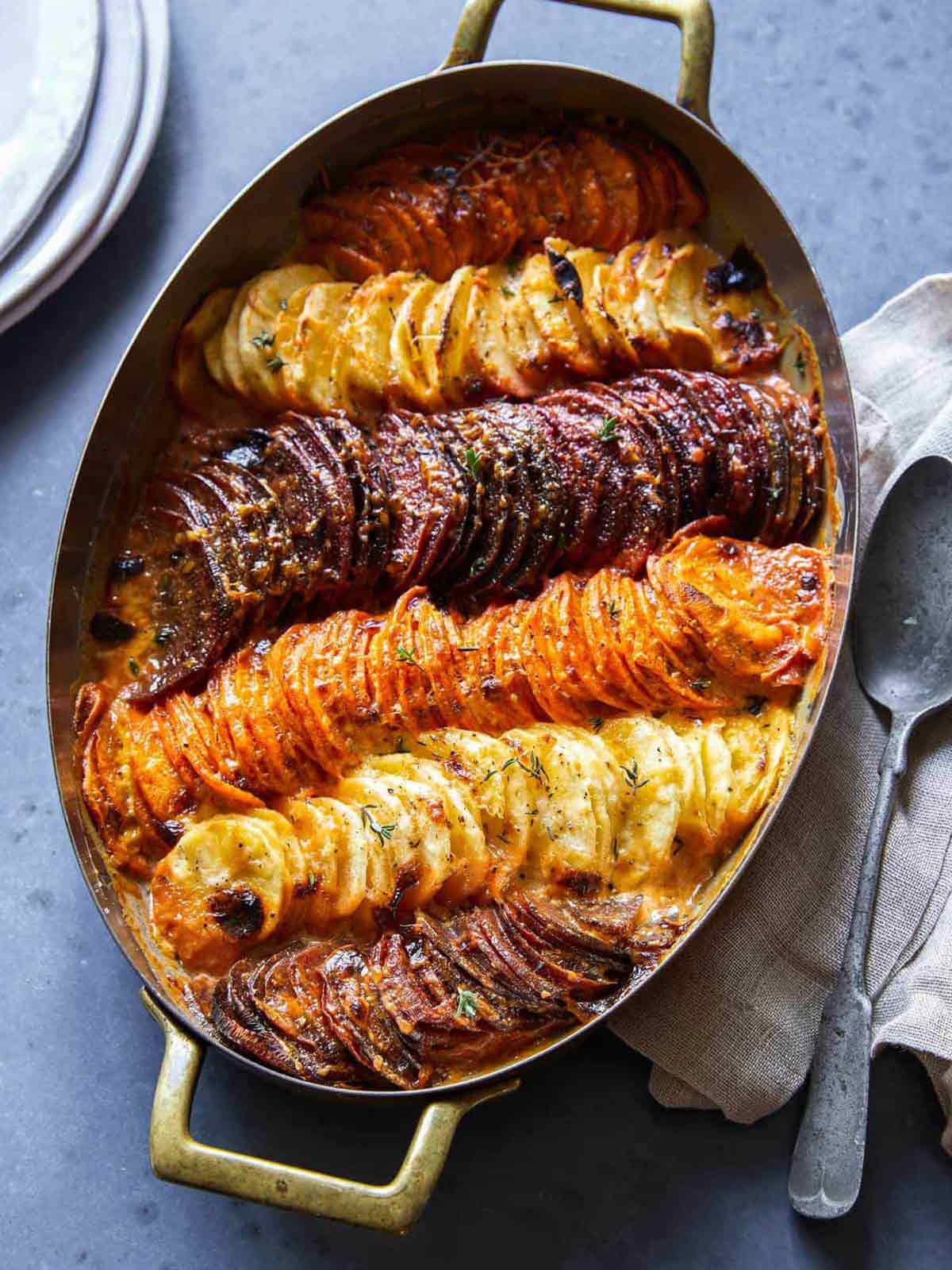 Our best holiday side dish recipes, like this roasted root vegetable gratin,  an Easter dinner side dish. 