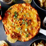 Buffalo Chicken Dip with potato chips.