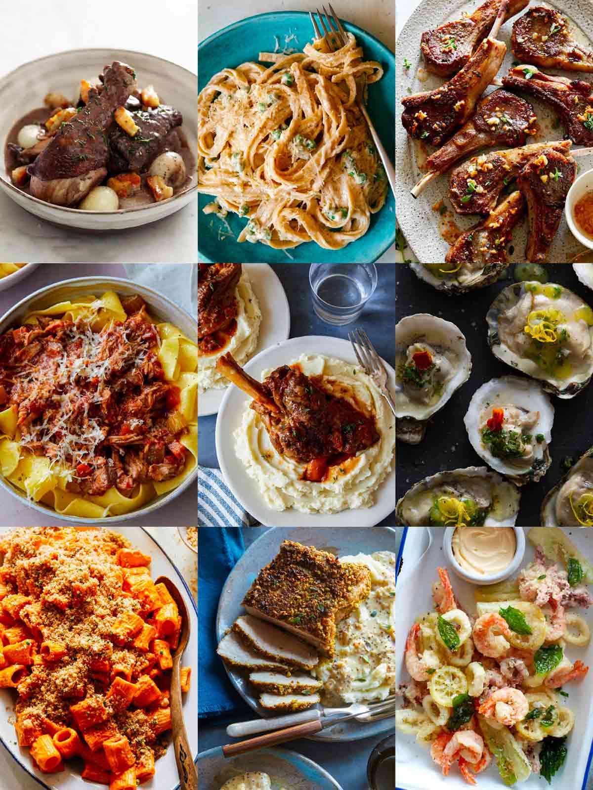 A collage of our best Valentine's dinner ideas. 