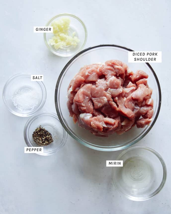 Pork marinade to make Jajangmyeon.